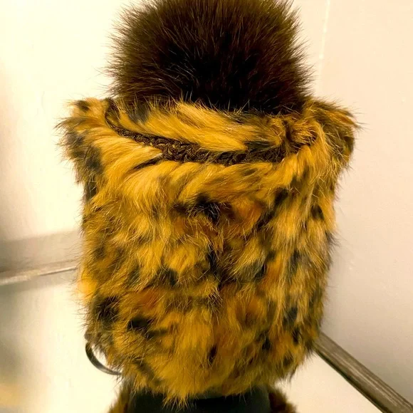 Accessories | Never Worn Hat With Pom Pom Rich Brown And Fur 